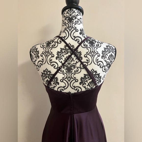 David’s Bridal. Celebrate DB studio plum gown with pockets. - Picture 5 of 5